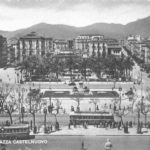 Foto antiche di Palermo - piazza Castelnuovo (anni 50)