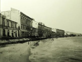 Messina - tratto finale della Palazzata tra il Torrente Boccetta e Piazza Vittoria nel 1870